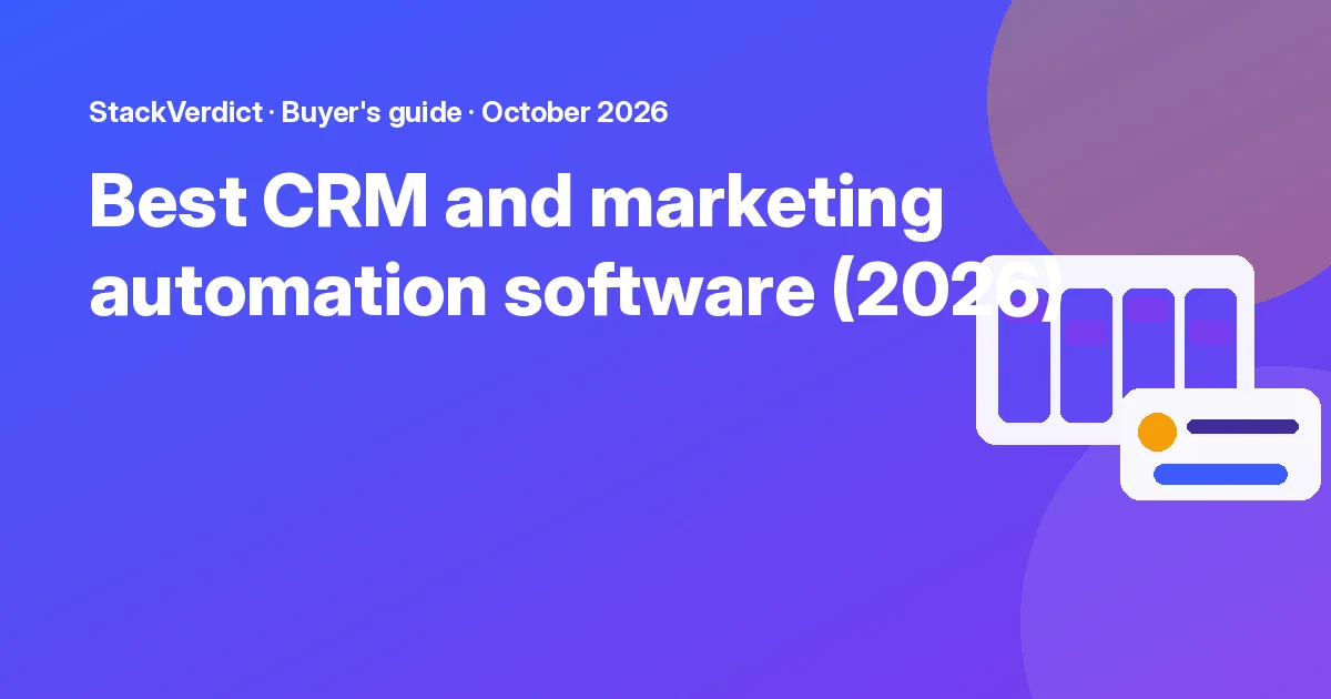 Best CRM and marketing automation software (2026): featured graphic