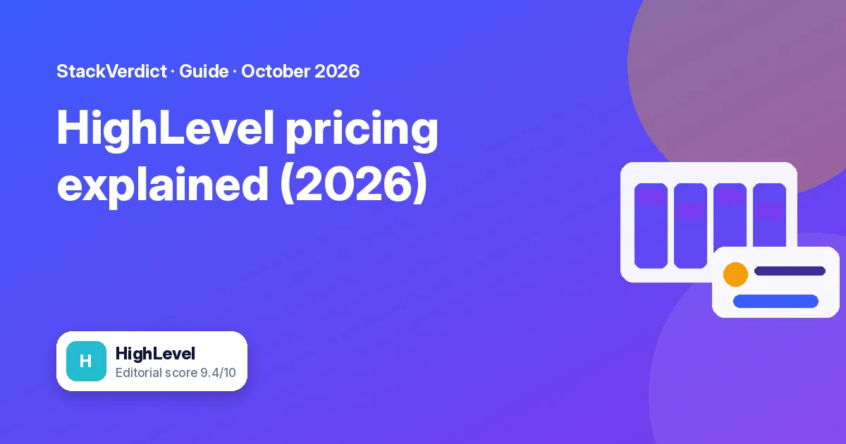 HighLevel pricing explained (2026): plans, usage fees and add-ons: featured graphic